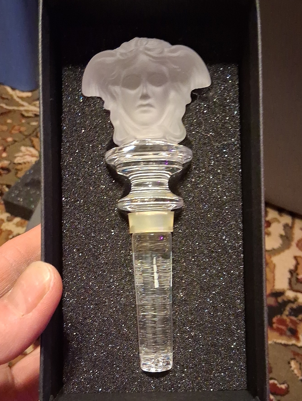 NIB Versace Lead Crystal Bottle Stopper